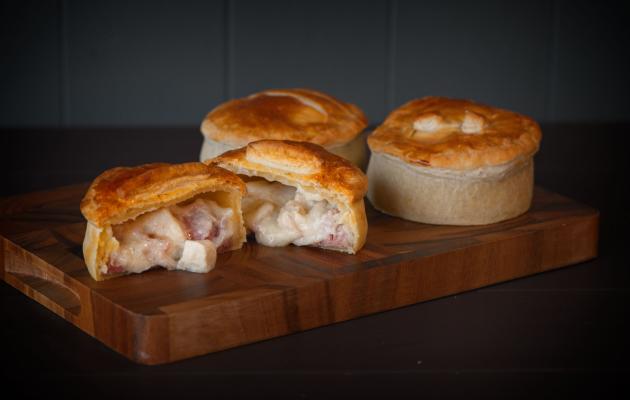 pulled ham and chicken pies
